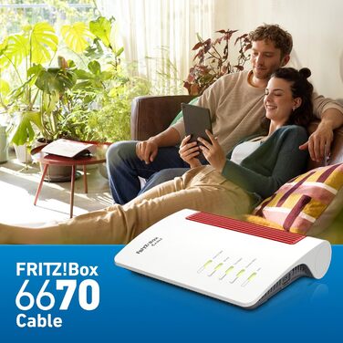 Роутер FRITZ!Box 6670 Cable: Wi-Fi 7, DOCSIS 3.1, Zigbee, LAN 2.5Gbps