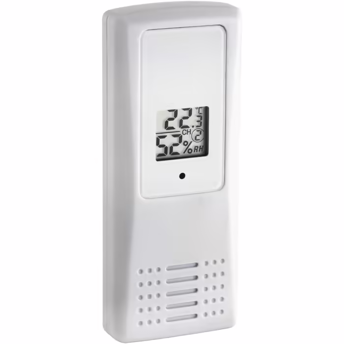 TFA Dostmann Climate Monitor Radio Thermohygrometer with 3 Sensors, Plastic, Grey L 116 x W 24 (64) x H 126 mm