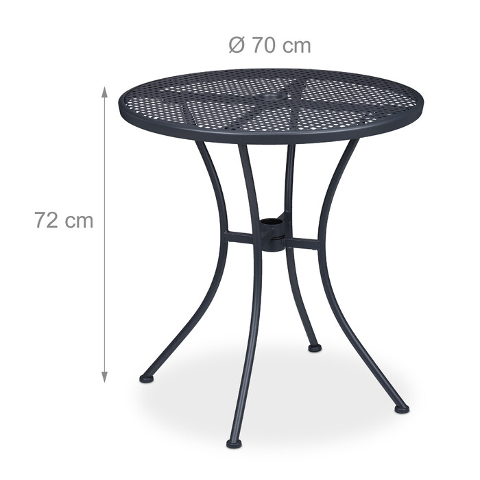Relaxdays Garden Table with Umbrella Hole