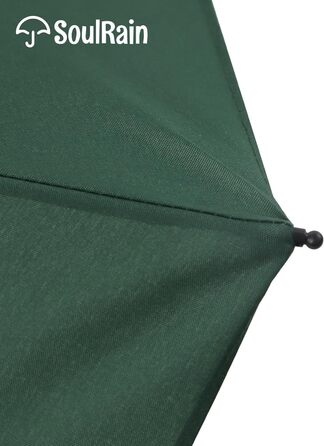 Зонт SoulRain: вітростійкий, компактний, для подорожей та авто (зелений)