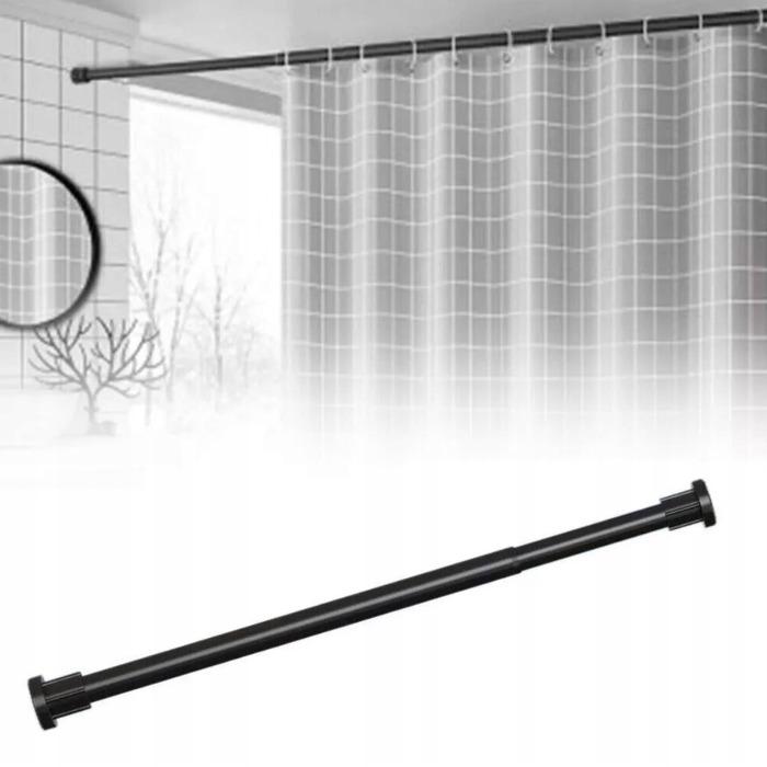 Розпірна штора для душу: міцний карниз без свердління, 70-120 см