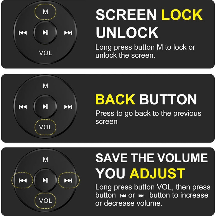 MP3 плеєр 64GB з Bluetooth 5.3, легкий (30г), до 80 годин роботи, 1.8