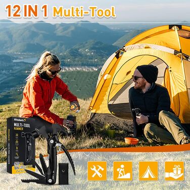 Мультитул 12-в-1 Hinshark для чоловіків: кемпінговий аксесуар, подарунок на День Папи, Різдво, День Святого Валентина