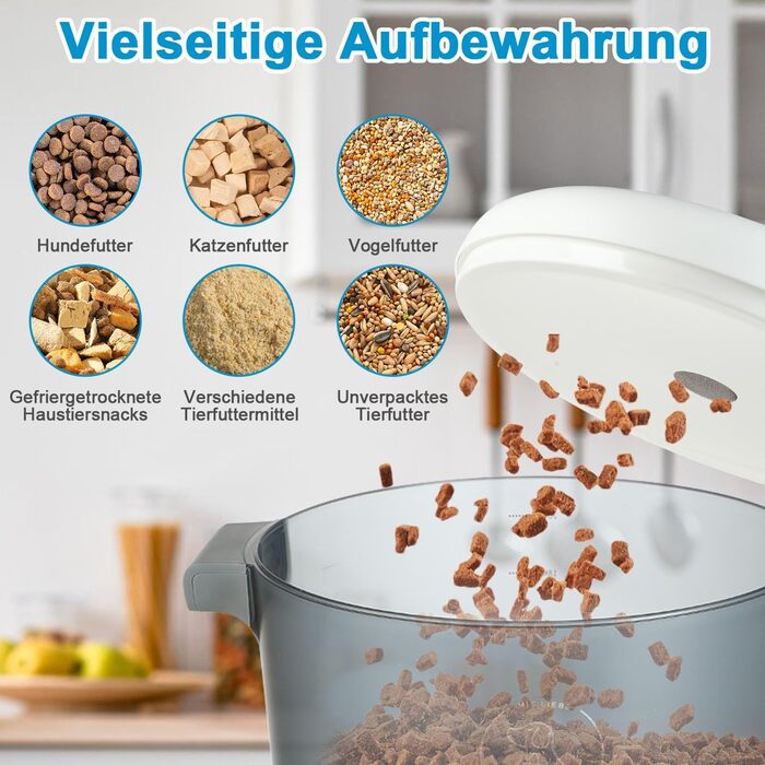 Контейнер для корму EFIL Vakuum – вакуумний контейнер для кормів для собак, котів та птахів, BPA-free, 24 л