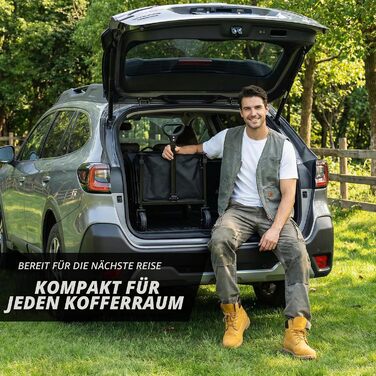 Візок складаний LEWANJA Bollerwagen 200кг з гальмами та регульованою ручкою, 100л – для кемпінгу, пляжу, саду