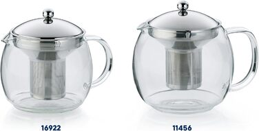 Kela 16922 Glass Teapot with Stainless Steel Infuser (1.5 L, Cylon)
