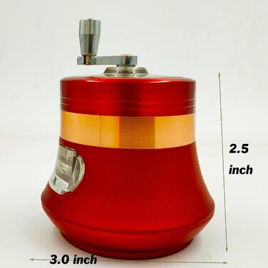 Ручний шліфувальник з прозорою кришкою (червоний)