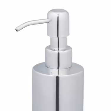 Relaxdays 4-Piece Bathroom Set, Shiny Silver