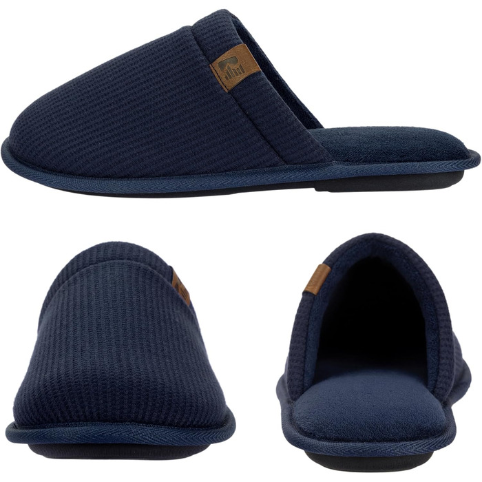 Чоловічі домашні тапочки RockDove LiteStep з вафельної в'язки, розмір 44/45.5 EU, темно-синій