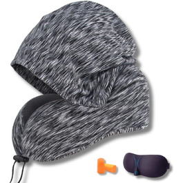 Подушка для подорожей Nappy Dreamjoy Comfy, з Memory Foam, сірого кольору (H669-18)