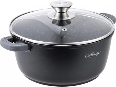 Каструля для приготування їжі Cheffinger Ø28 см з алюмінію, сумісна з індукцією