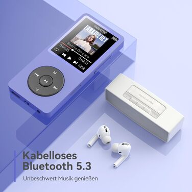 MP3 плеєр AGPTEK 32GB Bluetooth 5.3, 1.8