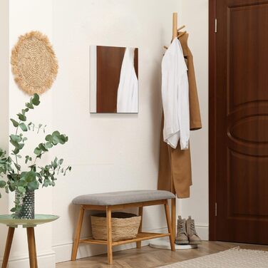 Круглий дзеркало на стіну без рами 40 см, HD скло, сучасний дизайн, самоклеючий, для ванної, вітальні, спальні, коридору