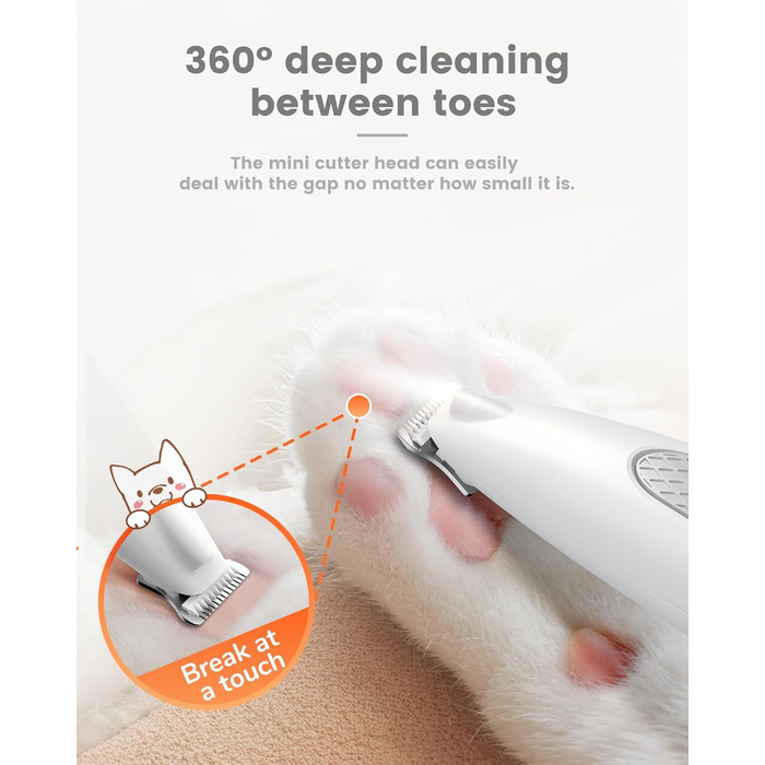 Триммер для собак Pfotentrimmer Paw Trim Pro: тиха, акумуляторна машинка для догляду за лапами, вухами та обличчям
