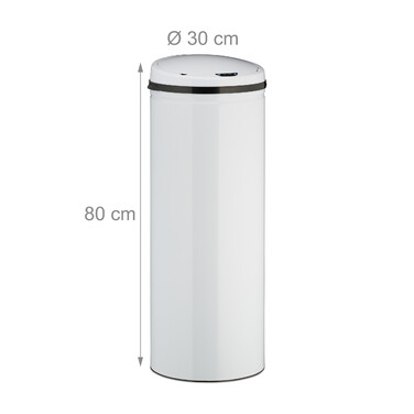 Relaxdays Sensor Trash Can 50l white