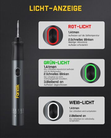 Набір паяльника Fanttik T1 Max: прецизійний, швидкий нагрів (7 сек), 6 температур (200~450°C), 4 насадки (C210), поворотний стійкий тримач, для ремонту