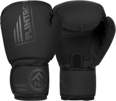 Боксерські рукавички Flintronic для боксу, кікбоксингу, муай-тай, ММА, чоловічі та жіночі, чорні, 10oz