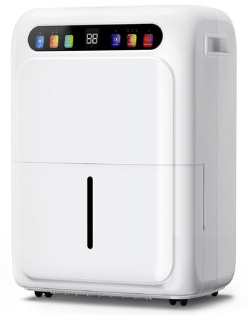 Електричний осушувач повітря з функцією сушіння білизни, тихий, з автоматичним контролем вологості, таймером, шланг 1м, для квартири до 120 м³, гарантія 10 років (20л)