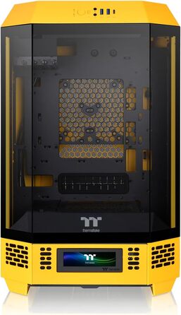 Thermaltake The Tower 300 Bumblebee - Корпус ПК Micro Tower (Micro-ATX/mini-ITX) з вертикальним дизайном, 3 скляні панелі, 2 вентилятори 140mm, підтримка радіатора 420mm