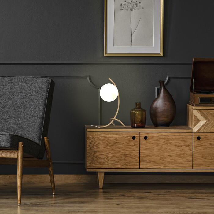 Relaxdays Table Lamp, Curved Ball