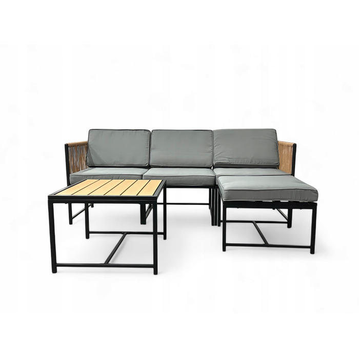 Комплект садових меблів Ideal Garden із техноротанга, багатоколірний, 3 предмети