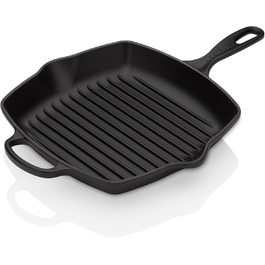 Чавунна гриль-пательня Le Creuset Signature 26 см, квадратна, чорний мат, для всіх типів плит, індукція