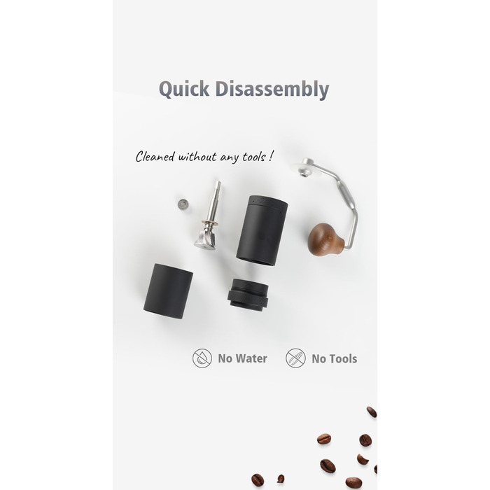 Кавомолка ручна 1Zpresso X-Ultra, чорна, з металевим корпусом, сталевий монтаж, конічні жорна, регулювання, магнітний замок