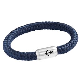 Браслет Anker з паракорду, плетений, синій (Marine-Blau) 22 см, магнітний замок 8 мм