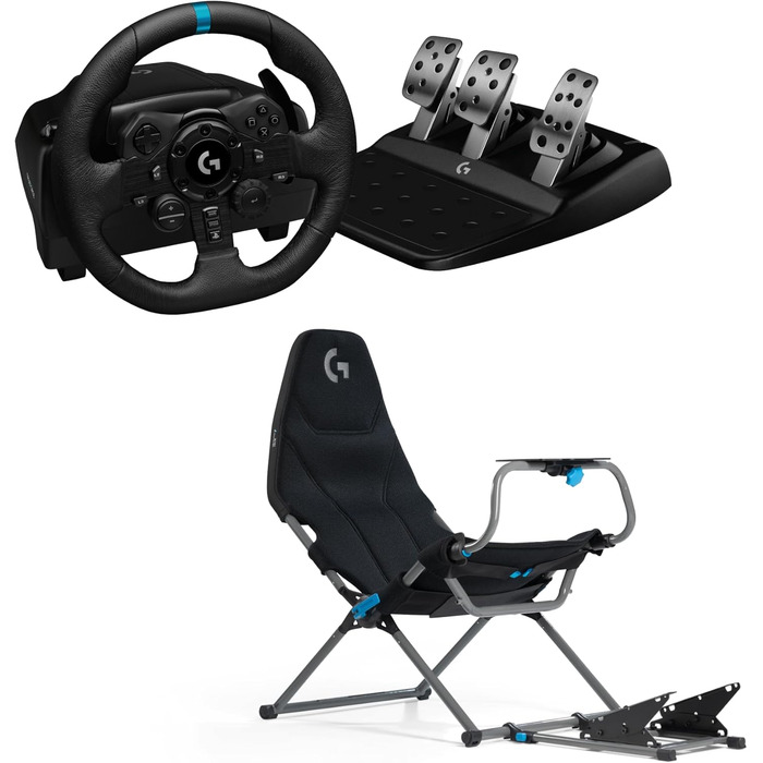 Руль Logitech G923 TRUEFORCE з педалями для PS5, PS4, PC, Mac - Чорний