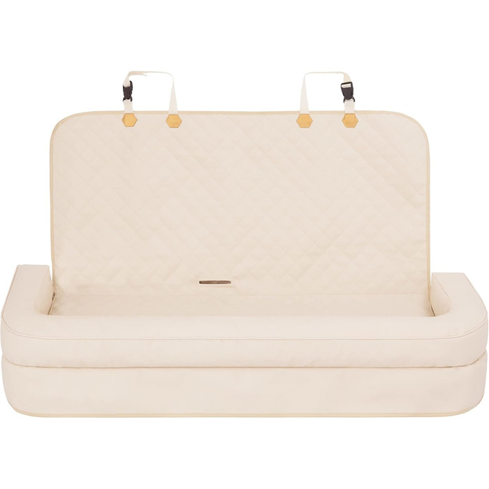 Автоматик для собак та котів у машину: килимок на заднє сидіння, 133 x 45 см, бежевий (штучна шкіра)