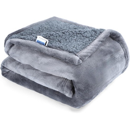 Водонепроникний коврик для собак Nobleza, XXL (203 x 152 см), м'який та пухнастий, для дому та вулиці, підходить для котів, можна прати в пральній машині, двосторонній чохол для дивану, сірий