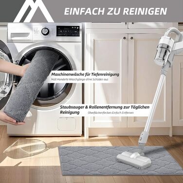 Килимок для входу COSY HOMEER 50x80 см, сірий, антиковзкий, вологостійкий,мийний килимок для дому, кухні, коридору