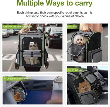 Рюкзак-переноска для котів Hunderucksack 2-в-1, до 8 кг, сірий, розширюваний