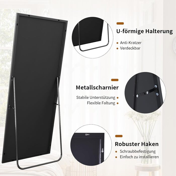 Koonmi Full-Length Standing Mirror - 163 x 53 cm