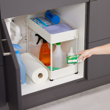 Relaxdays Under Sink Shelf with 2 Shelves