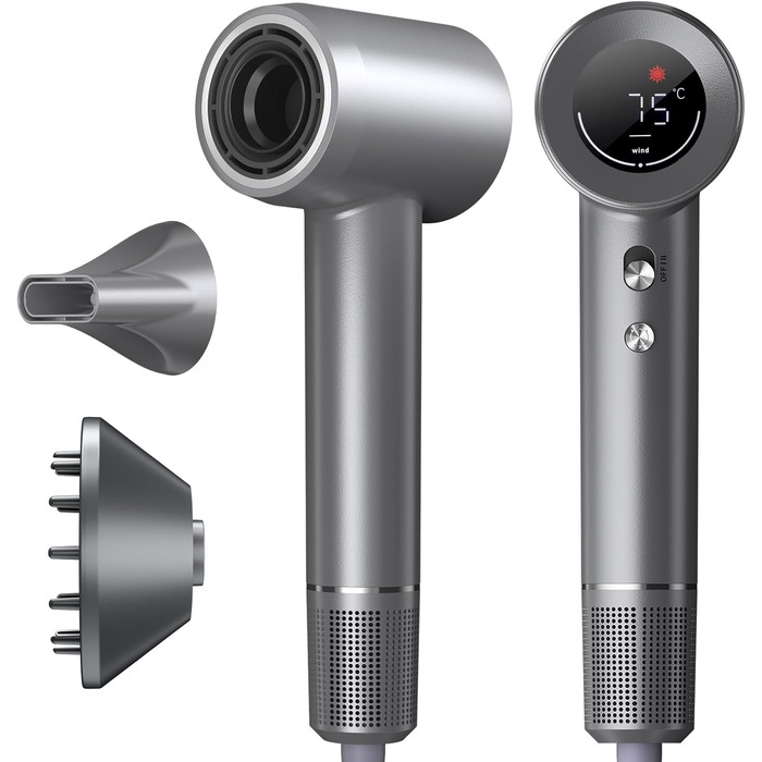 Іонізатор для волосся MANKIW, 160 000 об/хв, Supersonic фен з магнітною насадкою, швидке сушіння