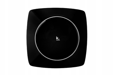 Обідній сервіз Konsimo чорний, квадратний, 18 предметів на 6 осіб