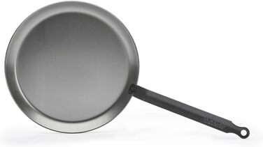 Млинцева пательня de Buyer Carbone Plus, важка, 24 см, з вуглецевої сталі, срібляста