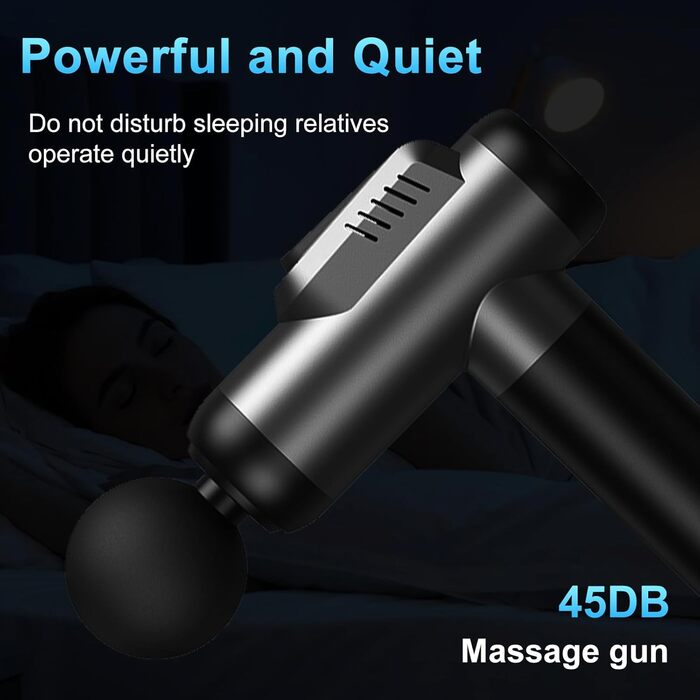 Масажер для м'язів DLD Deep Tissue: 99 швидкостей, 8 насадок, USB-C зарядка, для дому, офісу, спорту, всього тіла