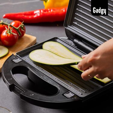 Електричний вафельниця Gadgy для 2 вафель, 1200 Вт, швидкий нагрів, рівномірне пропікання, компактний дизайн, білий колір