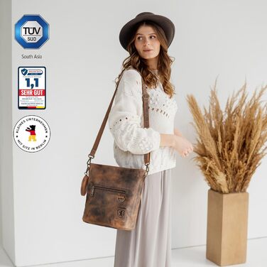 Сумка через плече Berliner Bags Siena Vintage з натуральної шкіри (Earth) - жіноча сумка-месенджер середнього розміру