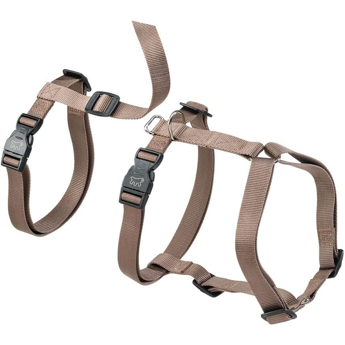 Шлейка для собак середнього розміру Ferplast Brave: надійна, з 6 застібками (колір: коричневий, розмір: LARGE)