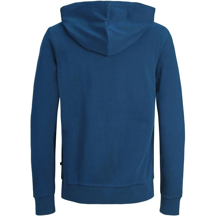 Чоловіча толстовка на блискавці з капюшоном Jack & Jones Jjeholmen Noos, синя (Insignia Blue), Regular Fit, розмір L