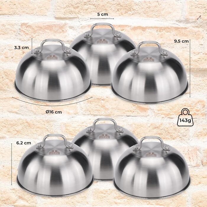 Набір для приготування Smash Burger: прес для гамбургерів, дзвоник, шпатель з нержавіючої сталі 304, прес для smashed burger, безпечний для харчових продуктів, 10 років гарантії (6 дзвоників)