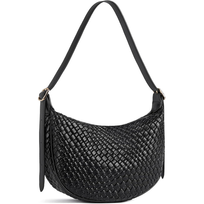 Сумка жіноча BOSTANTEN велика шопер PU шкіра чорна елегантна через плече Hobo Bag (2 шт)