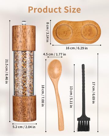 Набір з 2 шт. мельниць для солі та перцю з керамічним жорном, 21.5 см Peugeot