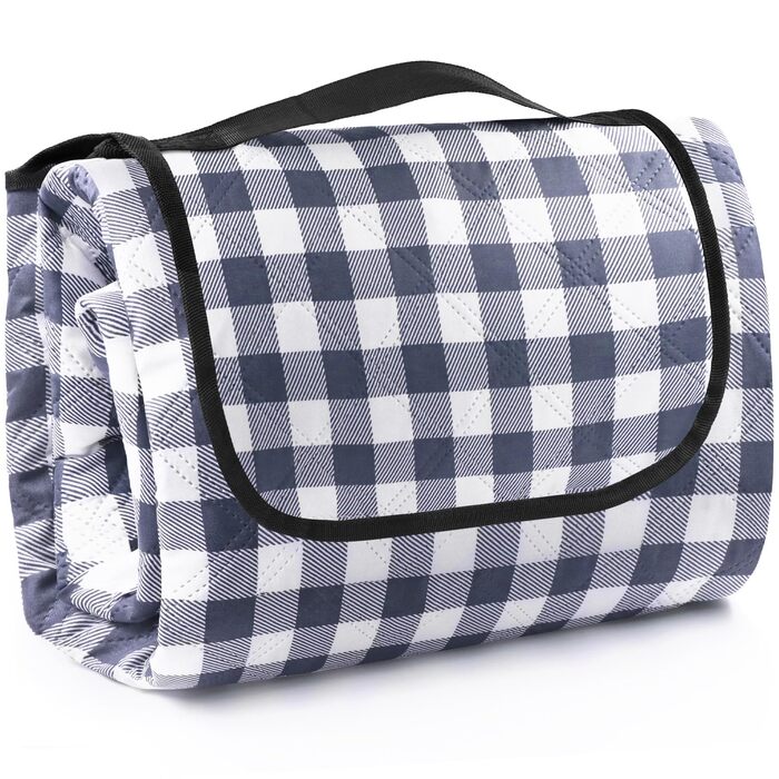 Плед для пікніка LIVEHITOP водонепроникний XXL (200x200 см, бежевий) для пляжу, кемпінгу, парку, BBQ