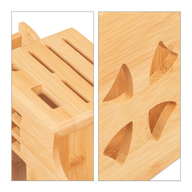 Relaxdays Cutlery Holder with Cutting Board Holder