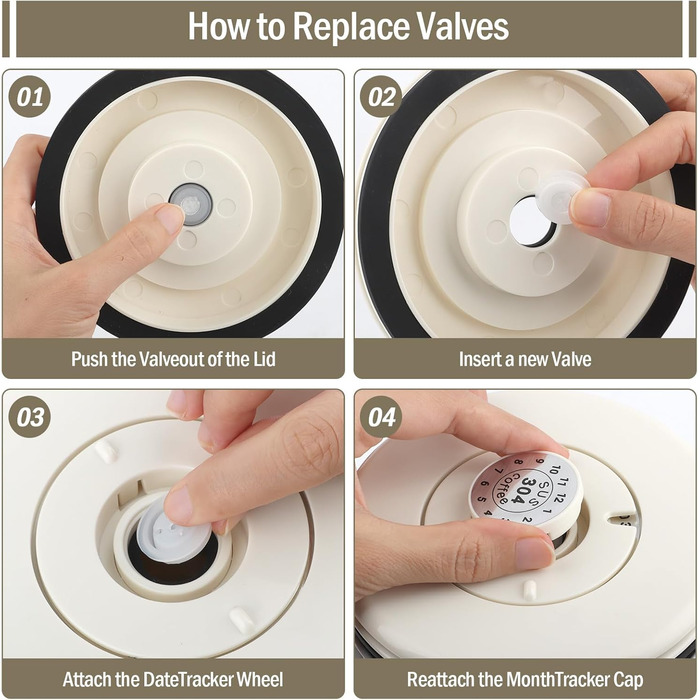 Герметичний контейнер для кави з нержавіючої сталі 1,8л з випускним клапаном, Vorratsdose для кавових зерен, горіхів, какао (Бежевий/Білий)