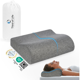 Ортопедична подушка для шиї ONDA, м'яка подорожня подушка з memory foam для літака, авто, дітей і дорослих, проти болю в шиї, гіпоалергенна